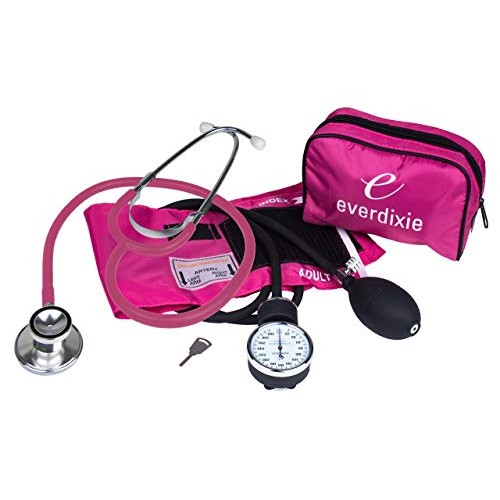 Dixie EMS Aneroid Sphygmomanometer and Dual Head Stethoscope Set with Adult S...
