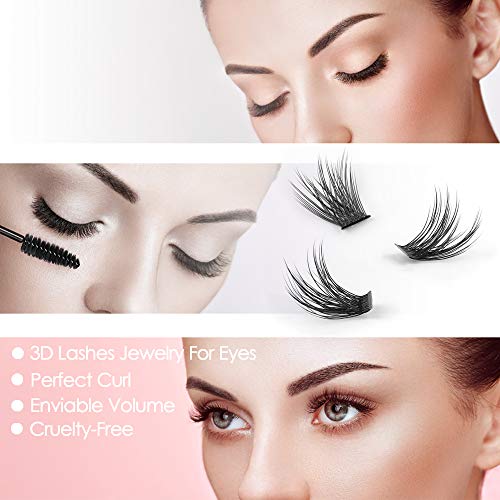 EYELASHEVOLUTION DIY Eyelash Extension, 3D Effect Glue Bonded Band Individual...