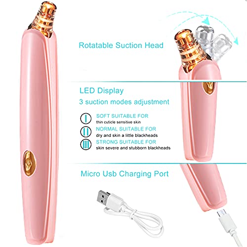 Blackhead Remover Pore Vacuum Cleaner - Upgraded Facial Pore Cleaner - Electr...