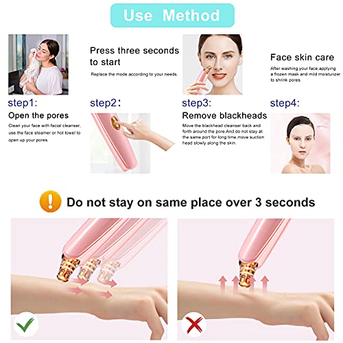 Blackhead Remover Pore Vacuum Cleaner - Upgraded Facial Pore Cleaner - Electr...