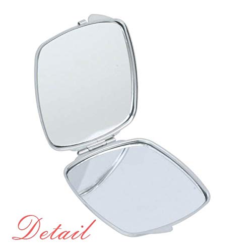 Chocolate Sketch Ice Cones Square Mirror Portable Compact Pocket Makeup Doubl...