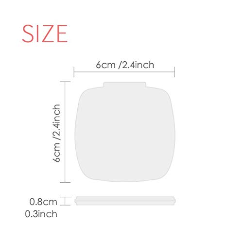 Huge Egg Cones Ice Popsicles Square Mirror Portable Compact Pocket Makeup Dou...