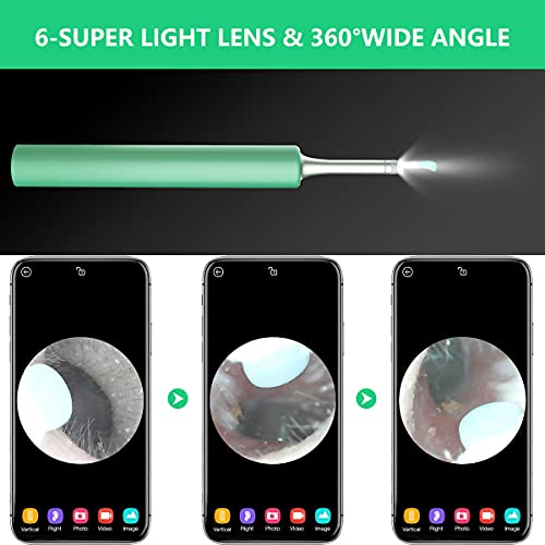 DJROLL Ear Wax Removal, Earwax Remover Tool, Ear Camera, Ear Scope with Ear W...