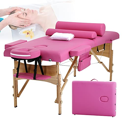 Dkeli Massage Table Portable Spa Bed Foldable 73 Inch Height Adjustable Massa...