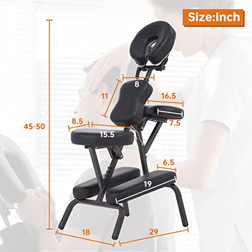 Portable Massage Chairs with Carrying Bag Folding SPA Chair Therapy Chair Tat...