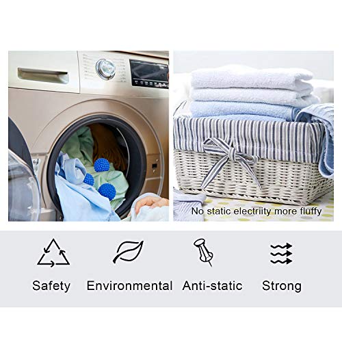 Eco Laundry Dryer Balls Reusable Silicone Soft Washing Balls Fabric Softener ...