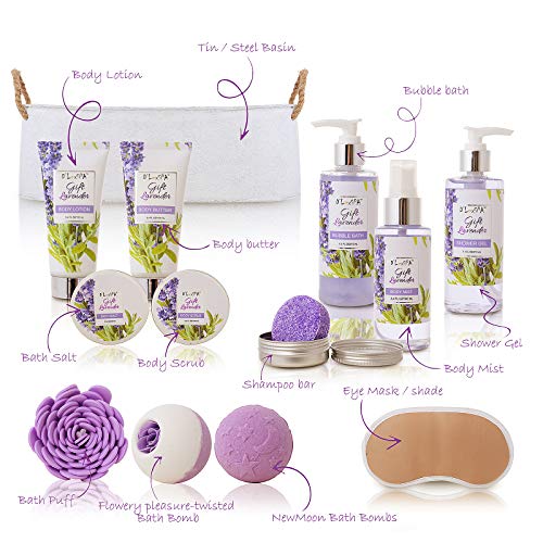 Spa Gift Baskets for Women Lavender Bath and Body At Home Spa Kit Mothers Day...