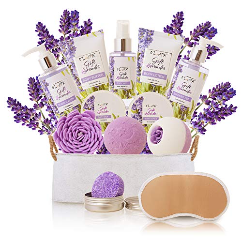 Spa Gift Baskets for Women Lavender Bath and Body At Home Spa Kit Mothers Day...