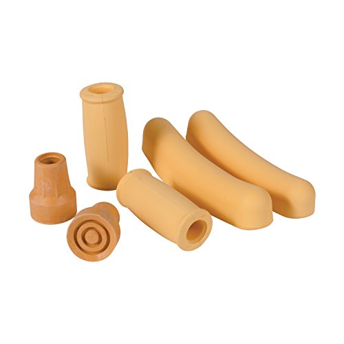 DMI Crutches Accessories Kit with Foam Underarm Crutch Pads, Closed-Style Han...