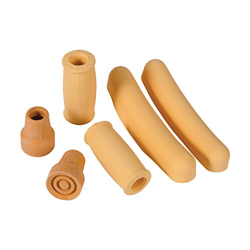 DMI Crutches Accessories Kit with Foam Underarm Crutch Pads, Closed-Style Han...