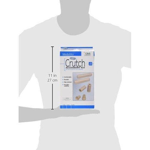 DMI Crutches Accessories Kit with Foam Underarm Crutch Pads, Closed-Style Han...