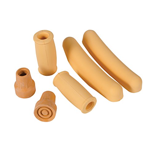 DMI Crutches Accessories Kit with Foam Underarm Crutch Pads, Closed-Style Han...