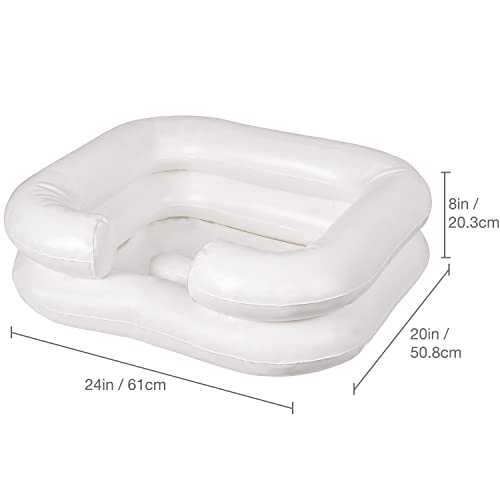 DMI Portable Shampoo Bowl, Inflatable Shampoo Bowl and Wash Basin for Bedside...