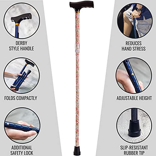 DMI Walking Cane, Walking Stick, Foldable Canes for Men, Walking Cane for Wom...