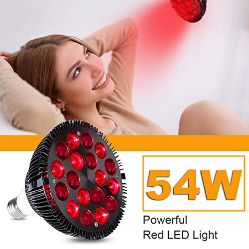 Red Light Therapy Lamp-54W 18 LED Infrared Light Therapy Device with Adjustab...