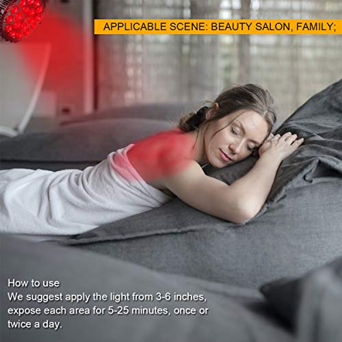 Red Light Therapy Lamp-54W 18 LED Infrared Light Therapy Device with Adjustab...