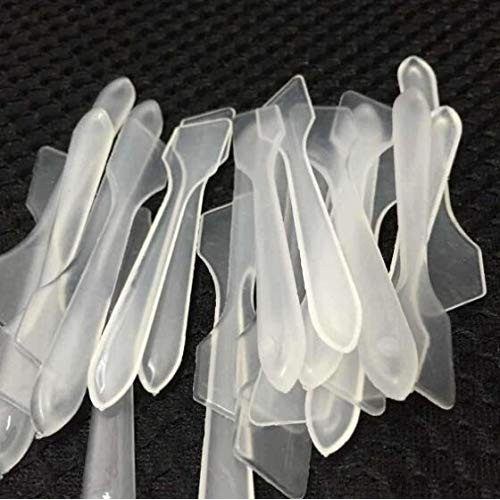 DNHCLL 100PCS Translucent Makeup Frosted Tip Spatula Cosmetic Mask Spatula fo...