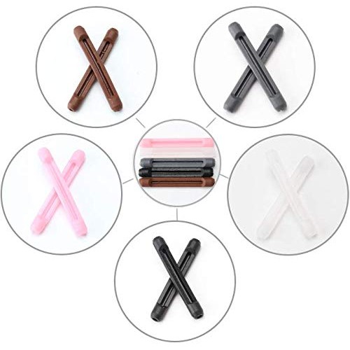 DNHCLL 5 Pairs Soft Silicone Eyeglass Ear Cushions Temple Tips Eyeglass Pads ...