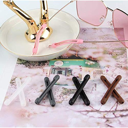 DNHCLL 5 Pairs Soft Silicone Eyeglass Ear Cushions Temple Tips Eyeglass Pads ...