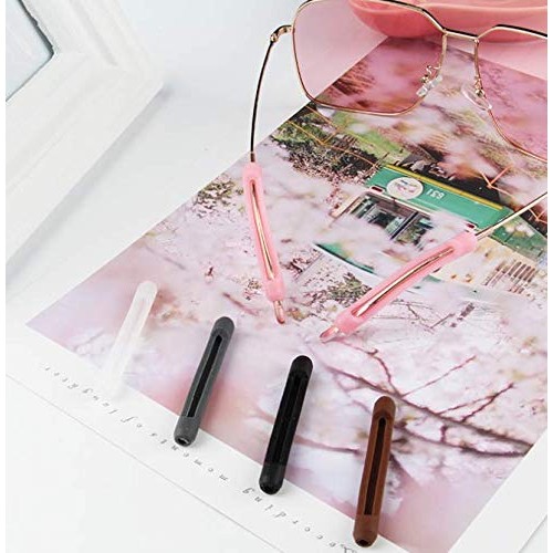 DNHCLL 5 Pairs Soft Silicone Eyeglass Ear Cushions Temple Tips Eyeglass Pads ...