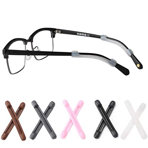 DNHCLL 5 Pairs Soft Silicone Eyeglass Ear Cushions Temple Tips Eyeglass Pads ...