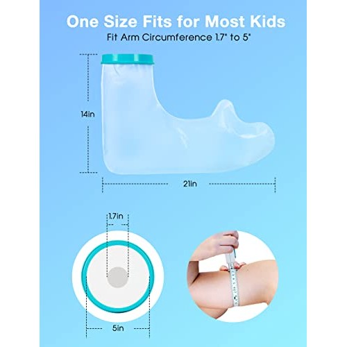 Cast Covers for Shower Arm, Doact Waterproof Cast Cover Arm Kids Teens to Kee...