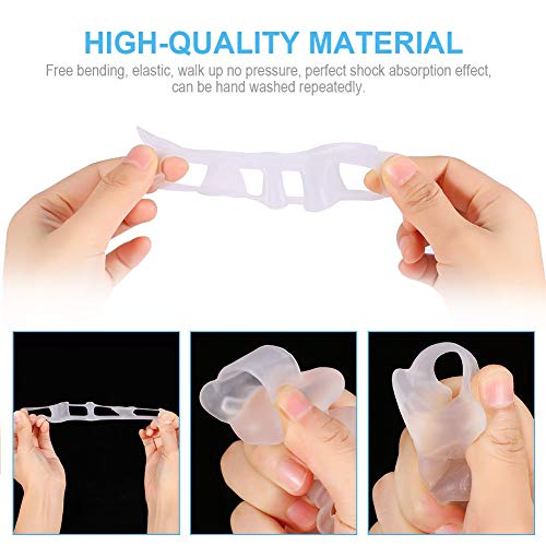 Toe Separators Gel Silicone Toe Spacers, Hammer Toe Straightener Spreaders, O...