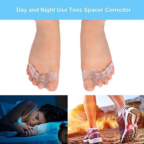 Toe Separators Gel Silicone Toe Spacers, Hammer Toe Straightener Spreaders, O...