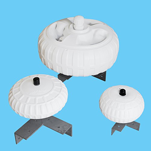 Dock Edge + Dock Wheel, Corner Mount, 18", Black