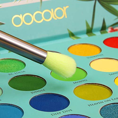 Docolor Eyeshadow Brush Set 15Pcs Neon Green Eye Makeup Brushes Professional ...