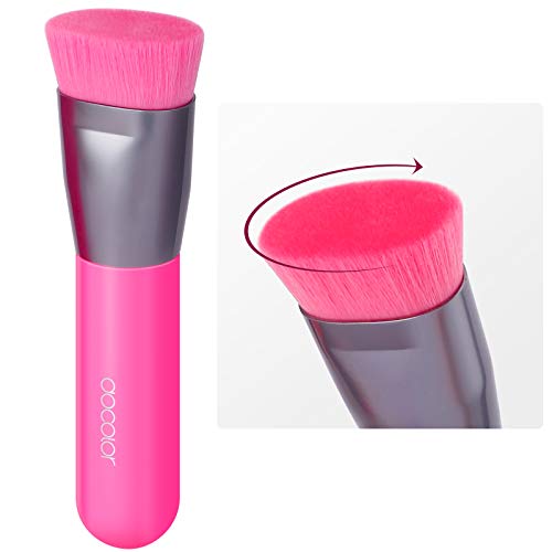 Docolor Flat Top Kabuki Foundation Brush Synthetic Professional Contours & Sc...