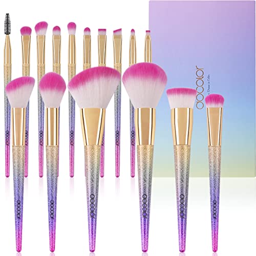 Docolor Makeup Brushes 16Pcs Fantasy Makeup Brushes Set Christmas Gift Profes...