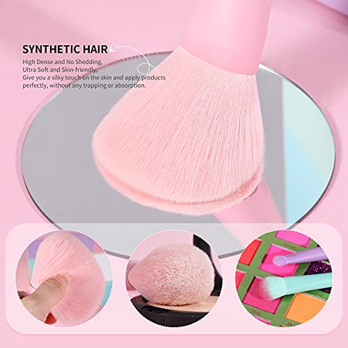 Docolor Makeup Brushes 17 Pcs Colourful Makeup Brush Set Premium Gift Synthet...