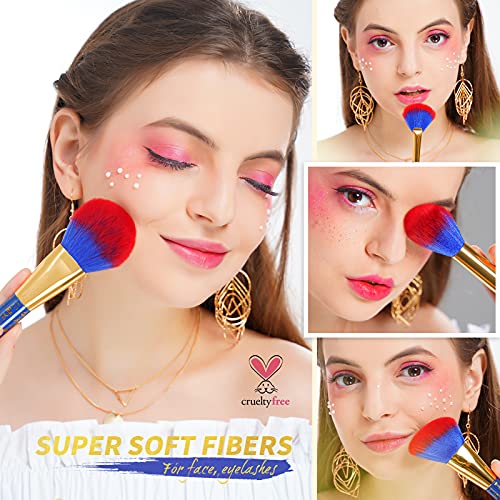 Docolor Makeup Brushes 19PCs Bastet Cat Makeup Brush Set Premium Synthetic Ka...