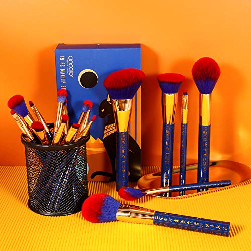 Docolor Makeup Brushes 19PCs Bastet Cat Makeup Brush Set Premium Synthetic Ka...