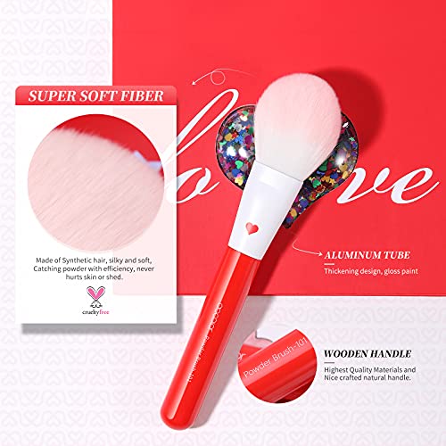 Docolor Makeup Brushes 32 Piece Period Red Professional Makeup Brush Set Prem...