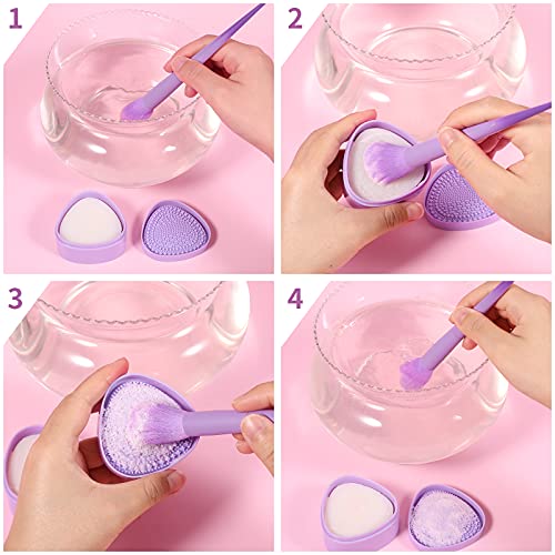 Docolor Makeup Brushes Cleaner Set, Solid Soap Cleanser with Color Removal Sp...