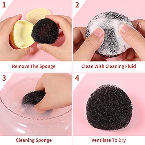 Docolor Makeup Brushes Cleaner Set, Solid Soap Cleanser with Color Removal Sp...