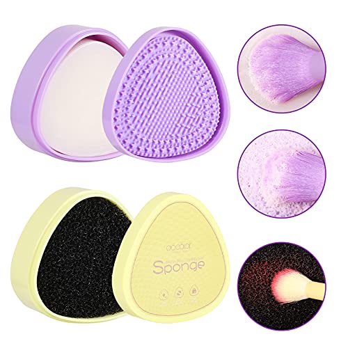 Docolor Makeup Brushes Cleaner Set, Solid Soap Cleanser with Color Removal Sp...