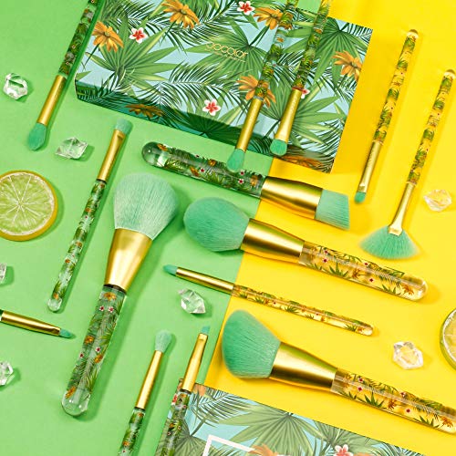 Tropical Makeup Brushes Docolor 14 Pieces Professional Makeup Brushes Set Pre...