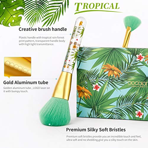 Tropical Makeup Brushes Docolor 14 Pieces Professional Makeup Brushes Set Pre...