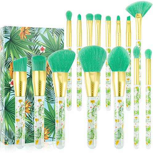 Tropical Makeup Brushes Docolor 14 Pieces Professional Makeup Brushes Set Pre...