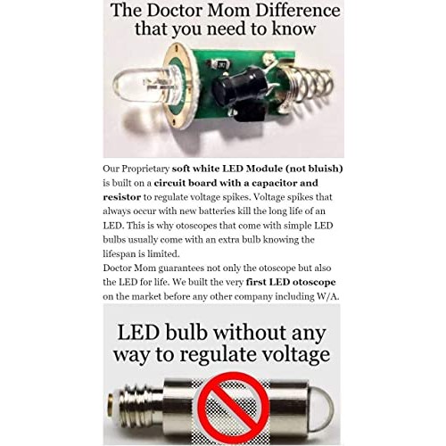 Dr. Mom Otoscopes- 4th Generation LED POCKET Dr. Mom Otoscopes and both Adult...