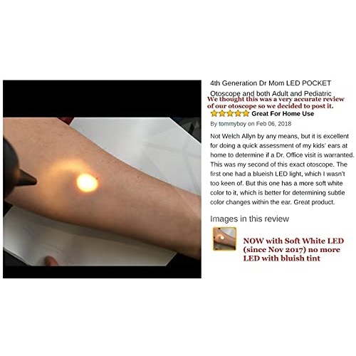 Dr. Mom Otoscopes- 4th Generation LED POCKET Dr. Mom Otoscopes and both Adult...