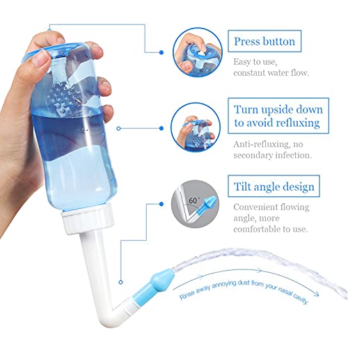 Sinus Rinse Kit and Natural Disposable Cotton Face Towel