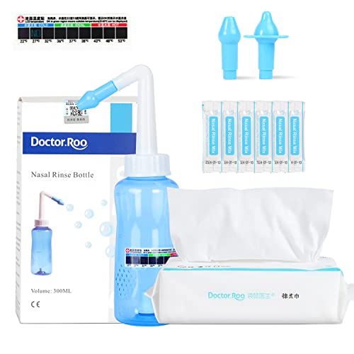 Sinus Rinse Kit and Natural Disposable Cotton Face Towel