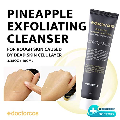 DOCTORCOS Brightening Pineapple Skin Pulling Face Cleanser 100 ml | Black hea...