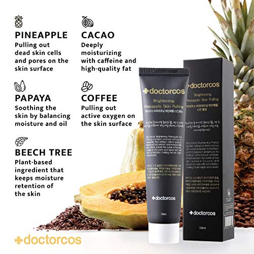 DOCTORCOS Brightening Pineapple Skin Pulling Face Cleanser 100 ml | Black hea...
