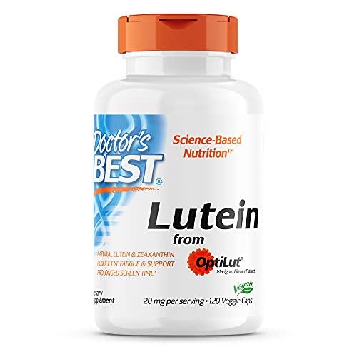 Doctor's Best Lutein with OptiLut Non-GMO, Vegan, Gluten Free, Soy Free, Eye ...