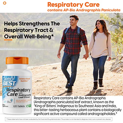Doctor's Best Respiratory Care with Andrographis Leaf Extract, Supports Immun...